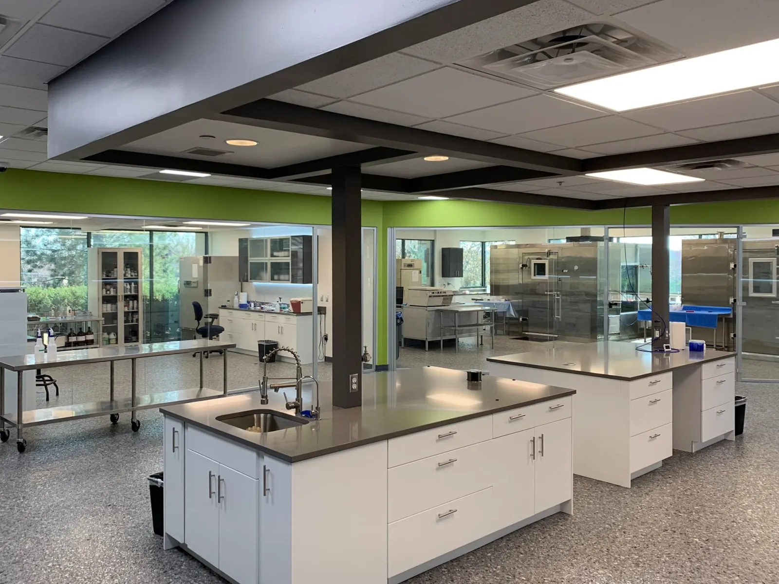 ARE Labs open lab corner with flexible bench and setup space